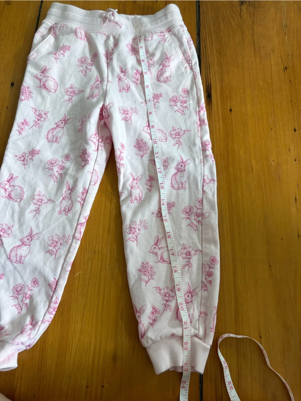 Janie and Jack SET - Pink Bunny Toile Collared Sweatshirt and Jogger, Size 5 Yr